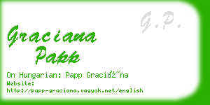 graciana papp business card
